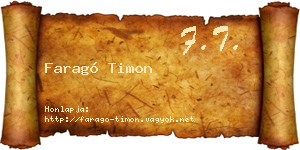 Faragó Timon névjegykártya